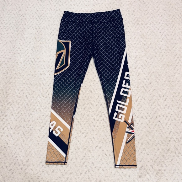Vegas Golden Knights Leggings Womens XL Hockey Fan Gear Sportswear Tights NHL - Picture 1 of 9